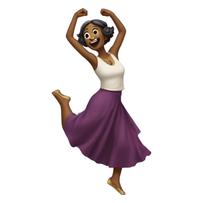 A woman dancing sticker