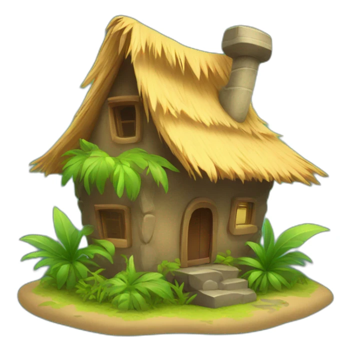 cute jungle house sticker