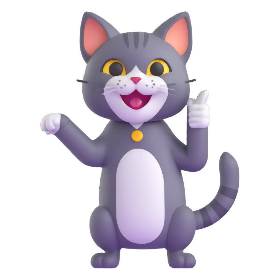 cat pointing and laughing at you sticker