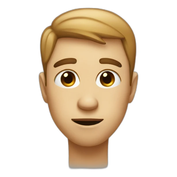 Face with one finger on the nose sticker