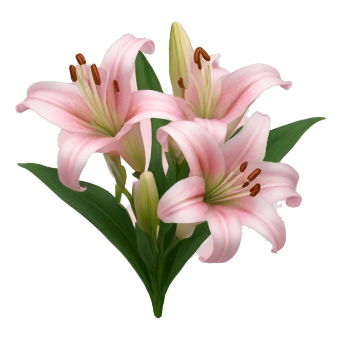light pink lilies sticker