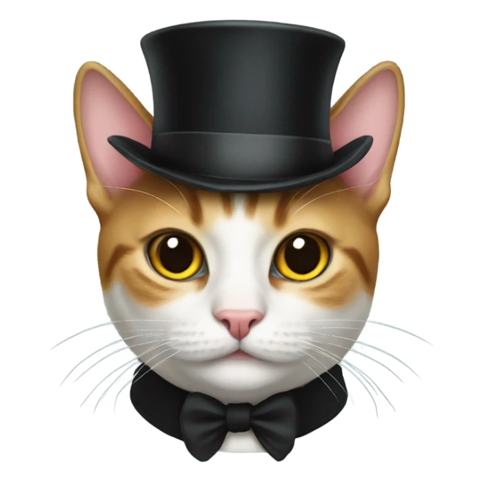 cat with tophat sticker