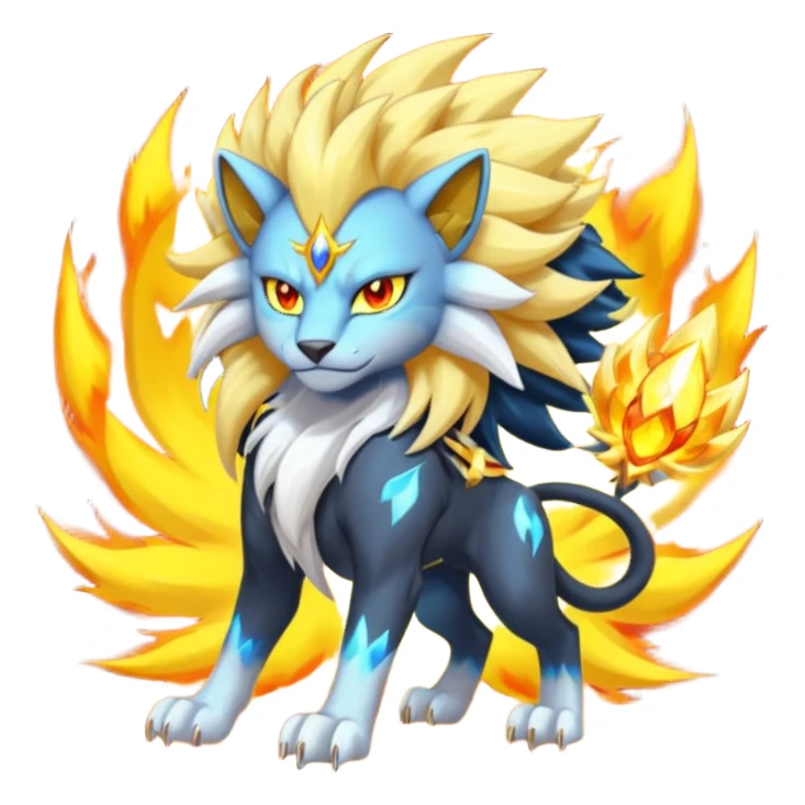 Pyroar-Luxray-Solgaleo-Fusion sticker