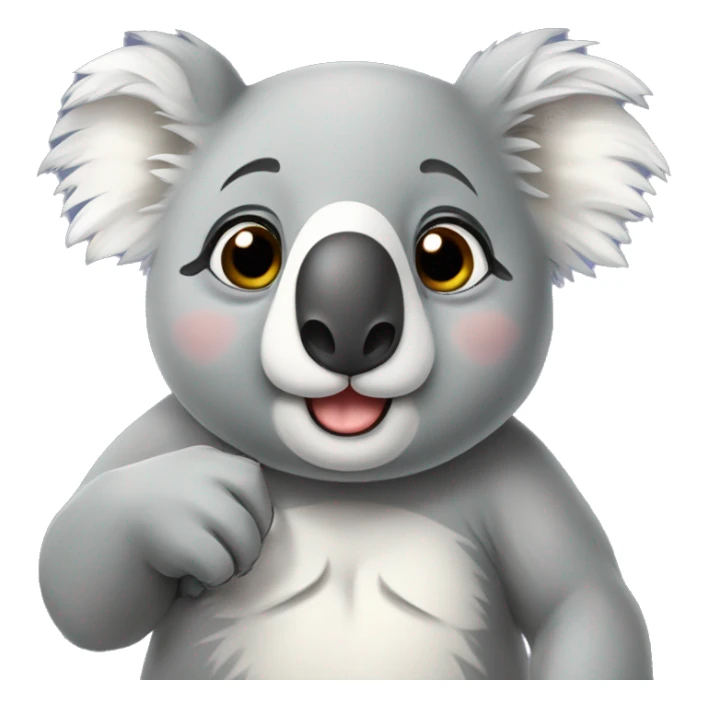 Koala enfermo dando un beso  sticker
