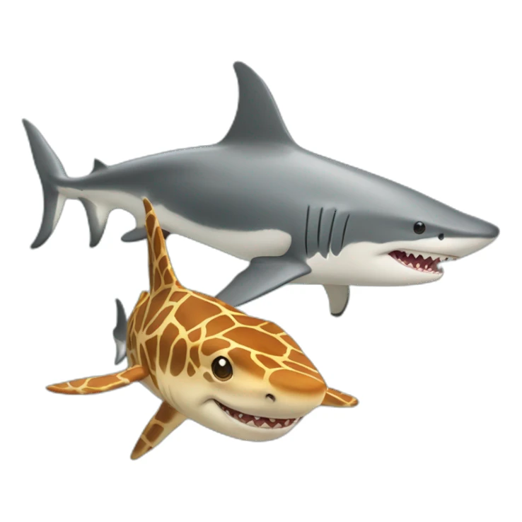 Requin sur girafe sticker
