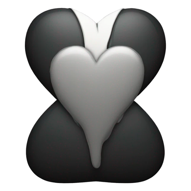 Black heart with letter z sticker