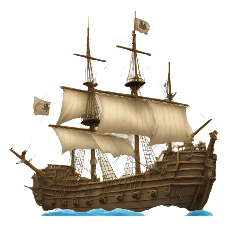 War ship XVII century sticker