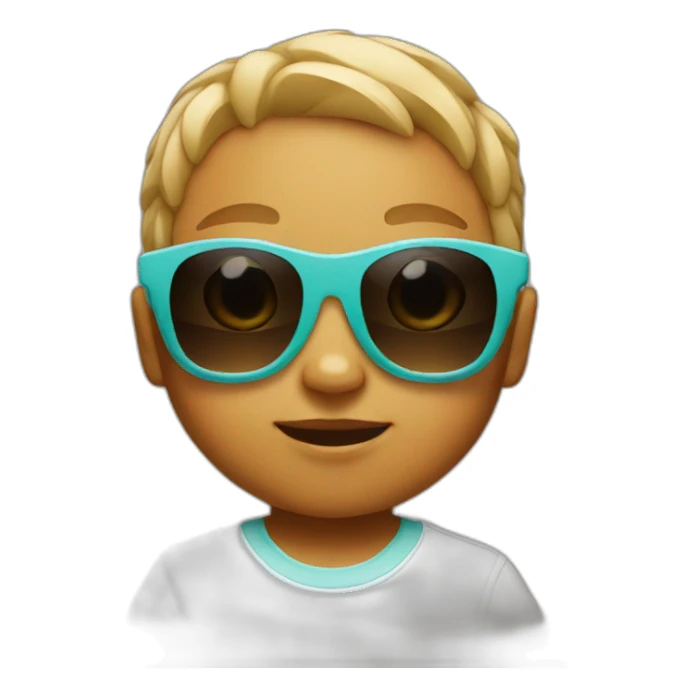 Baby with sunglasses sticker