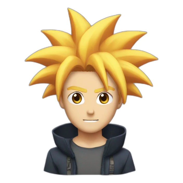 Naruto big hair sticker