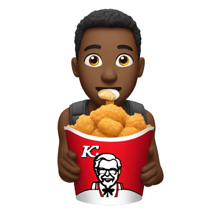 person eating kfc sticker