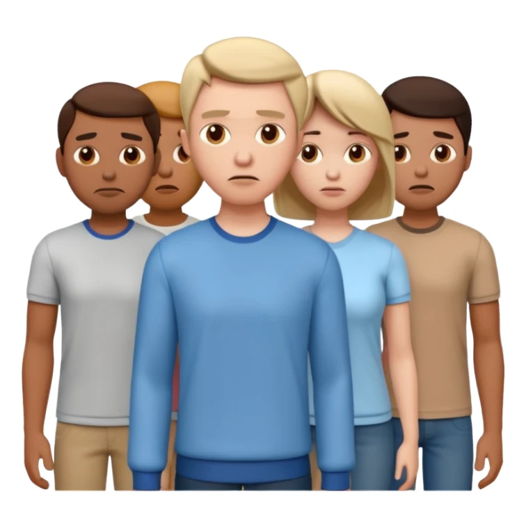 disapointment people, 3D sticker