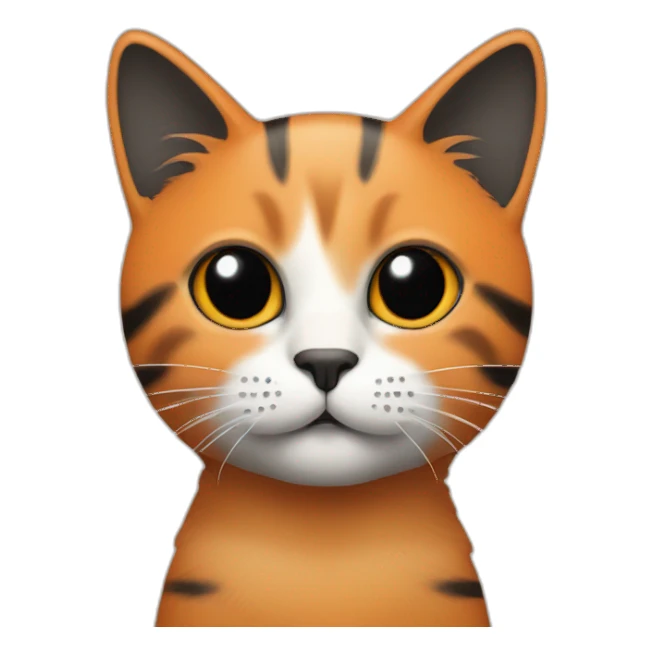 Cat colour orange wirh lines blacks sticker