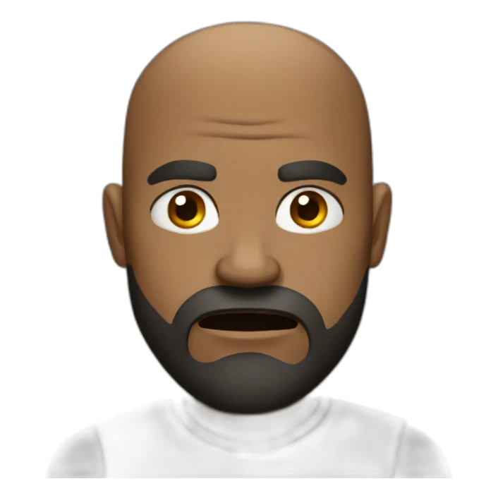 Angry bald black man with beard sticker