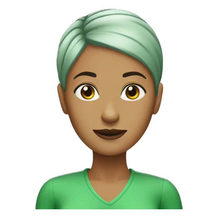 bald green women sticker
