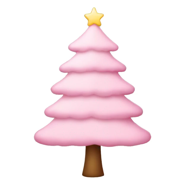 Light pink Christmas tree sticker