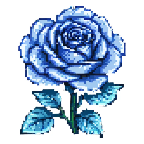 blue rose sticker