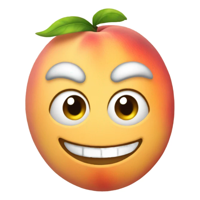 Crazy peach sticker