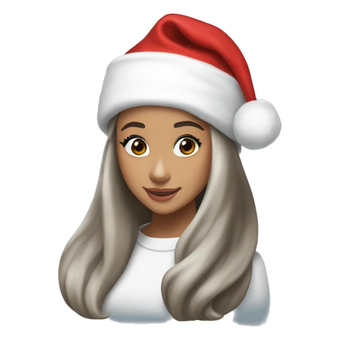 ariana grande with santa hat sticker