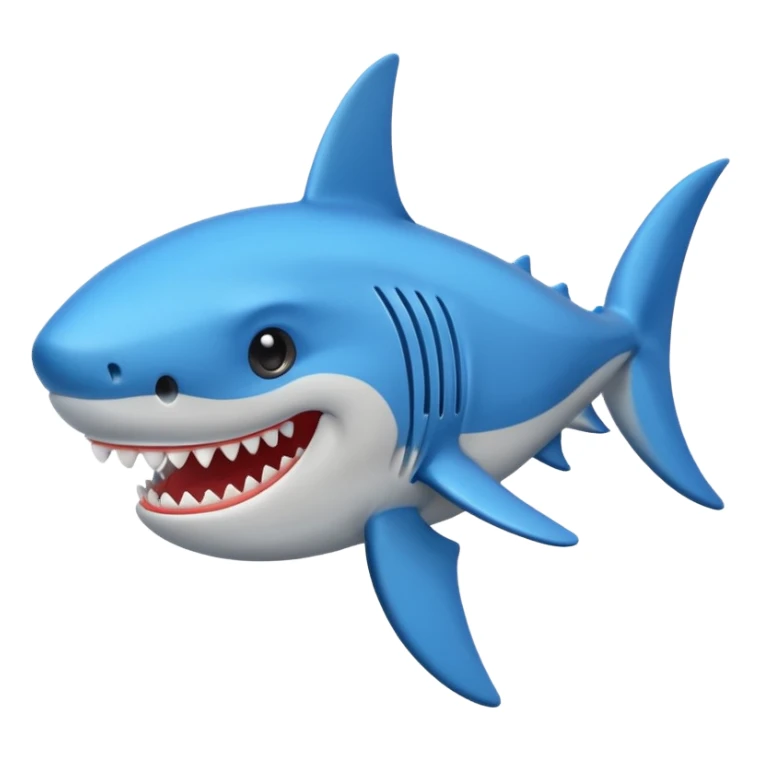 Tiburón con tenis azules sticker