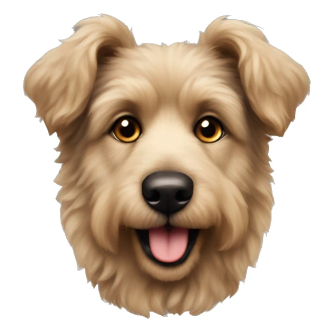 Fluffy German Shepard poodle mix dog sticker