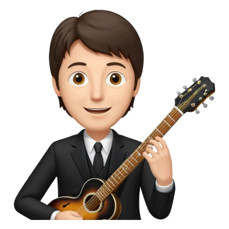 Paul McCartney playing guitar black suit sticker