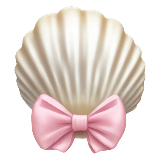 Pearl shell and light pink bow sticker