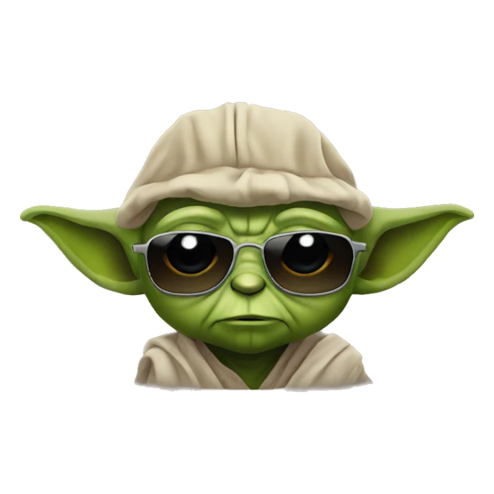 Yoda with shades  sticker