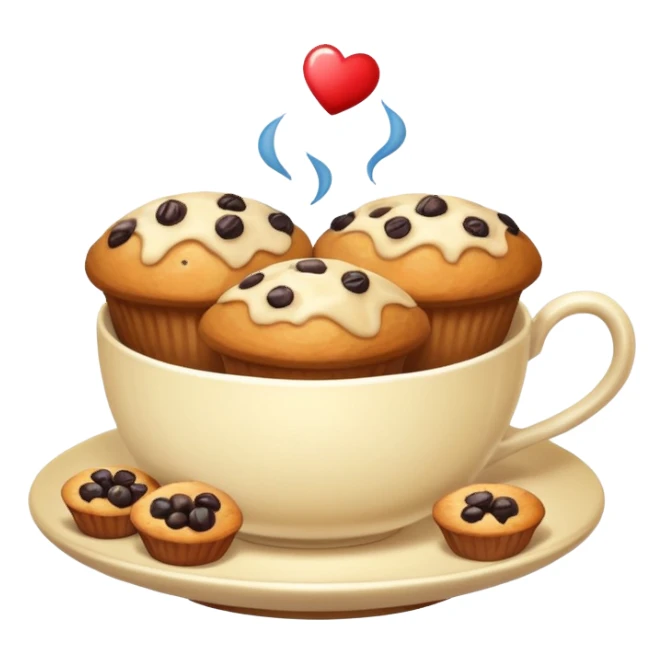 Tea Cup with Muffins sticker