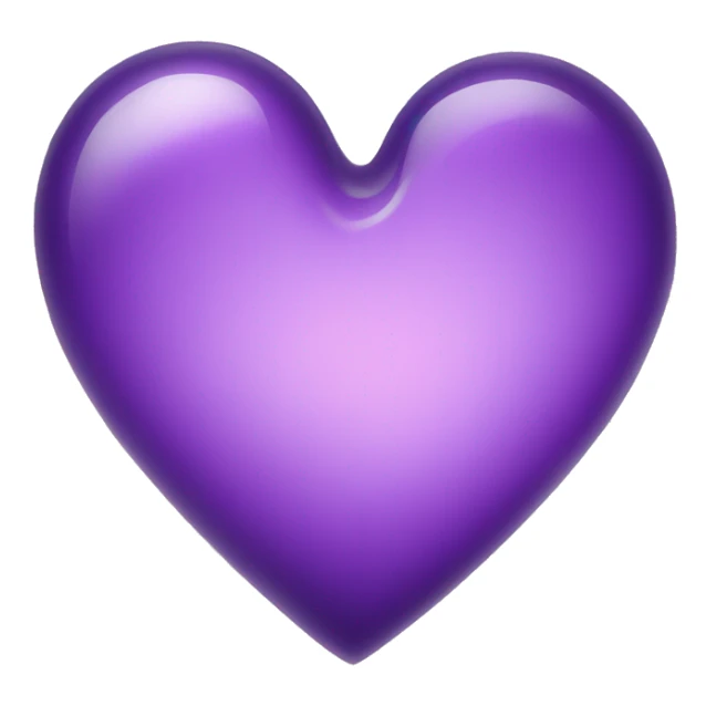 Purple glass heart  sticker