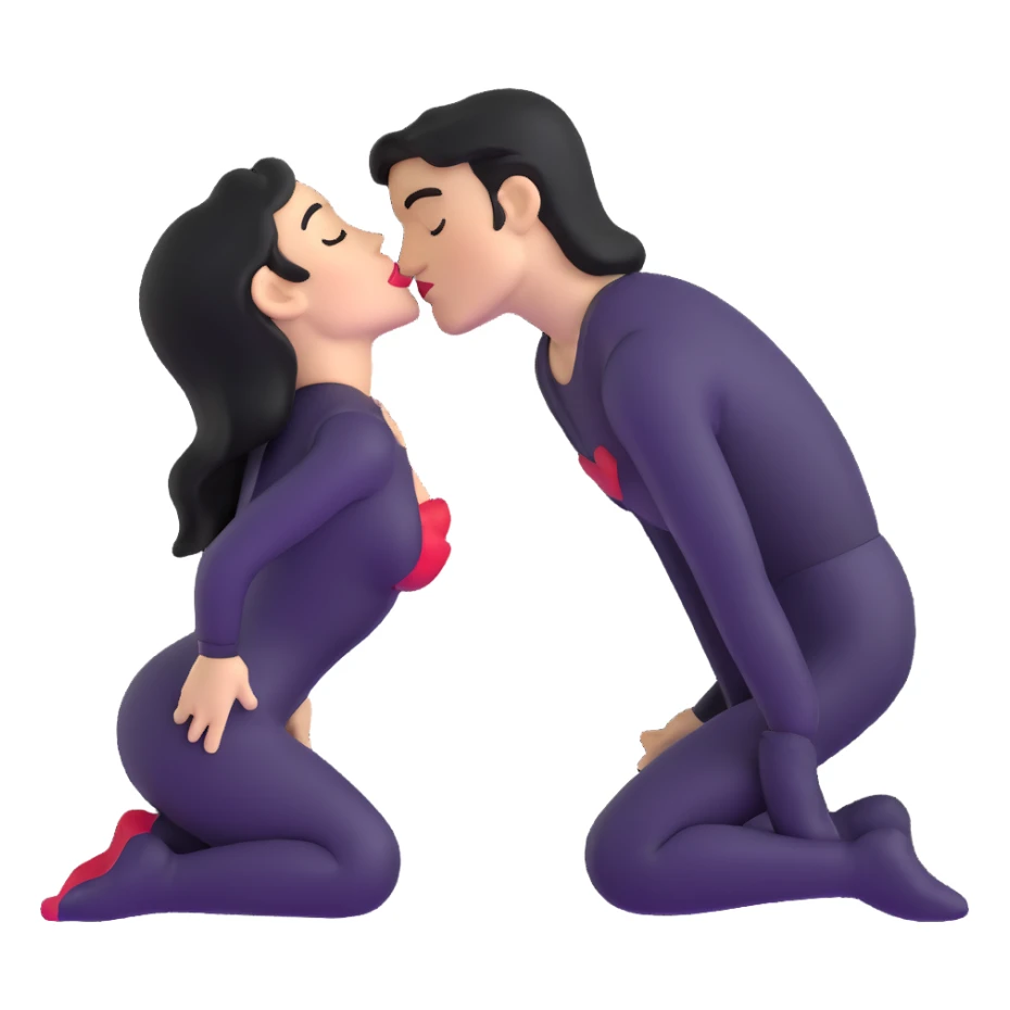 passionate kiss sticker