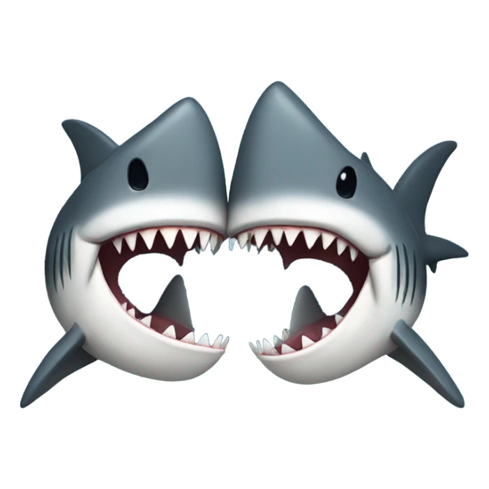Sharks kissing  sticker