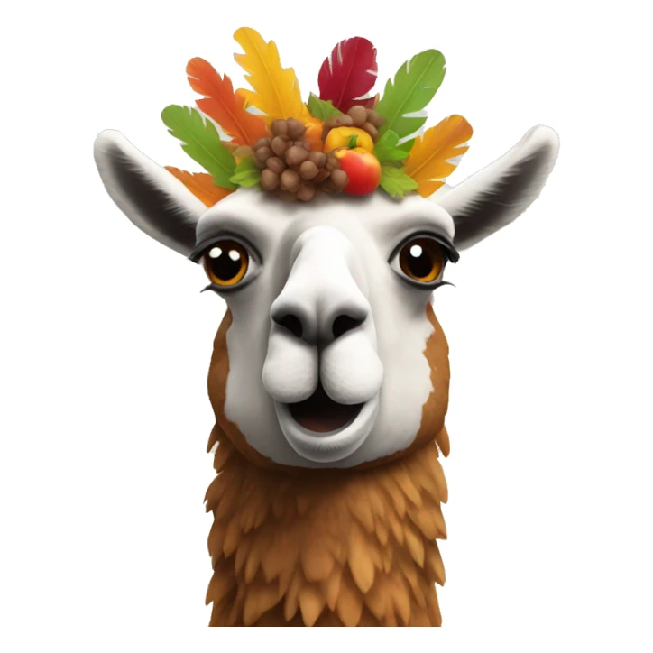 llama turkey sticker