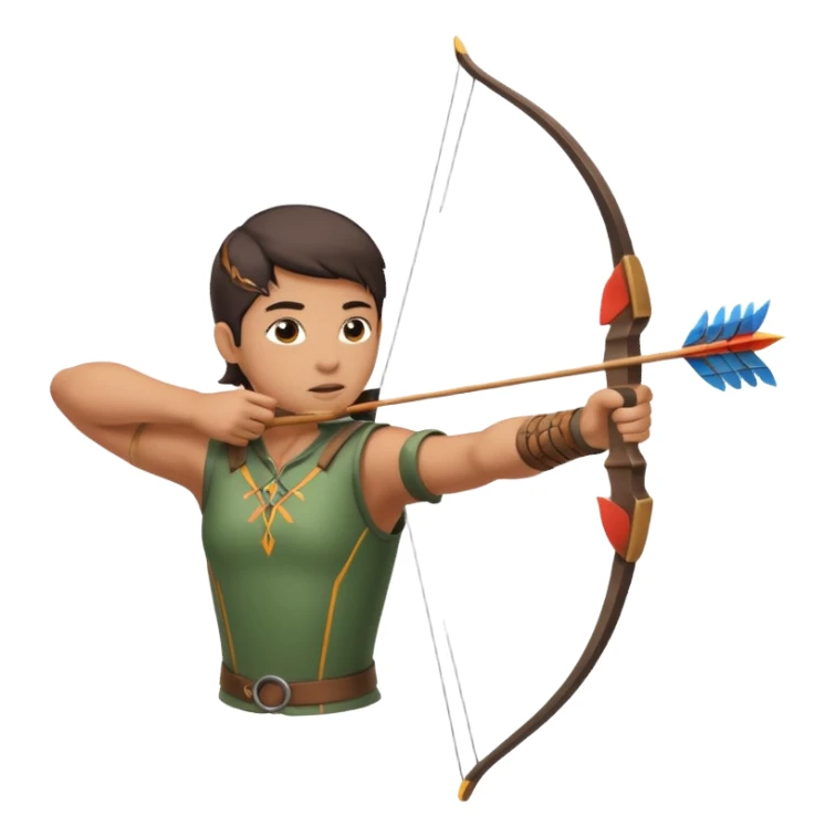 un archer qui touche une cible sticker