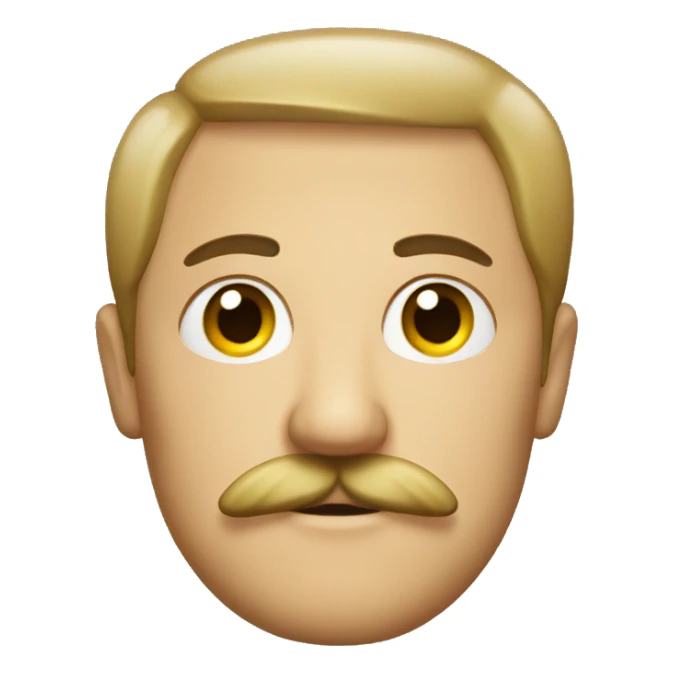 german with mustache sticker