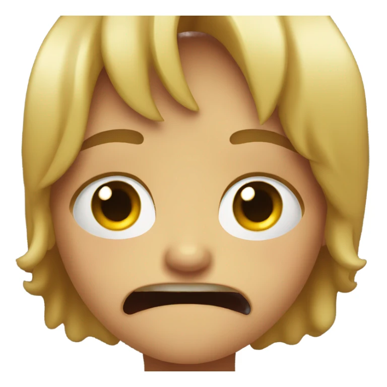 Kid crying mouth open sticker