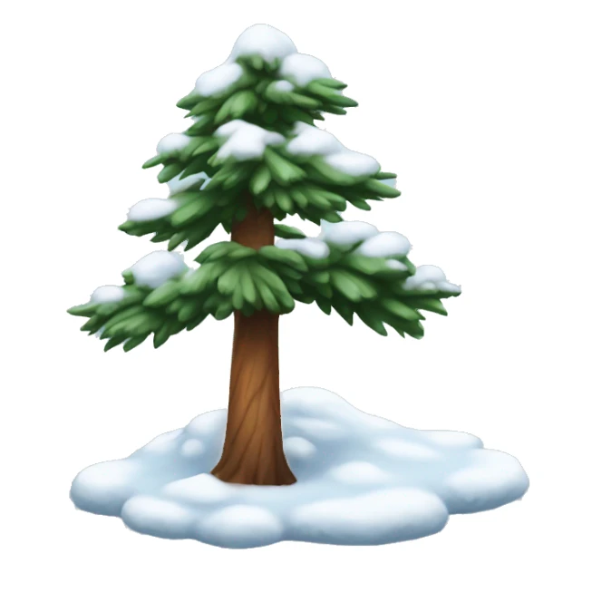 Pine tree with snow sticker
