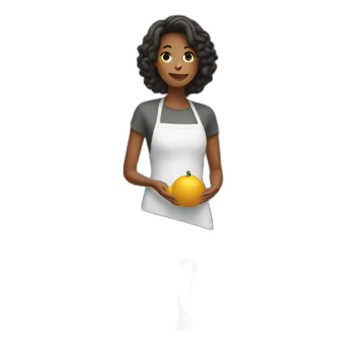 Woman in kitchen sticker