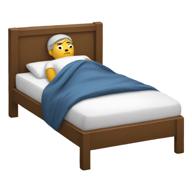 Someone mads layin in a bed sticker