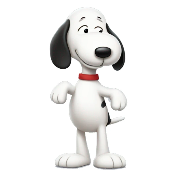 SNOOPY standing on 2 legs sticker