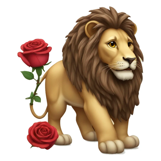 romantique, lion, rose sticker