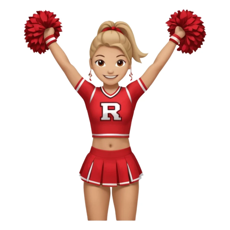 Rutgers full body Cheerleader sticker