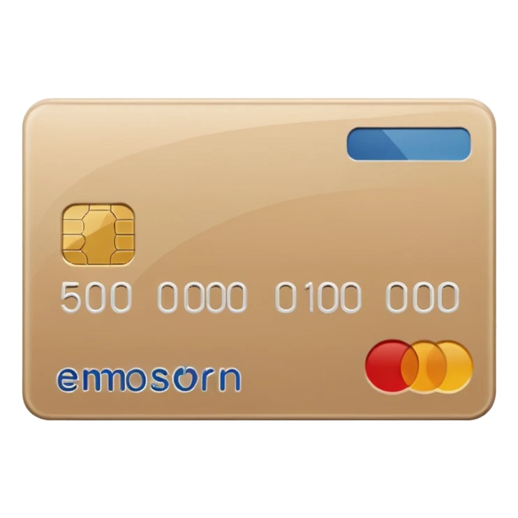 bank card beige sticker