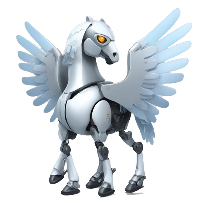 Robot Pegasus with robot wings sticker