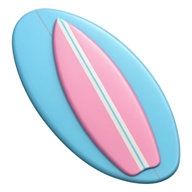 surf board light pink and light blue sticker