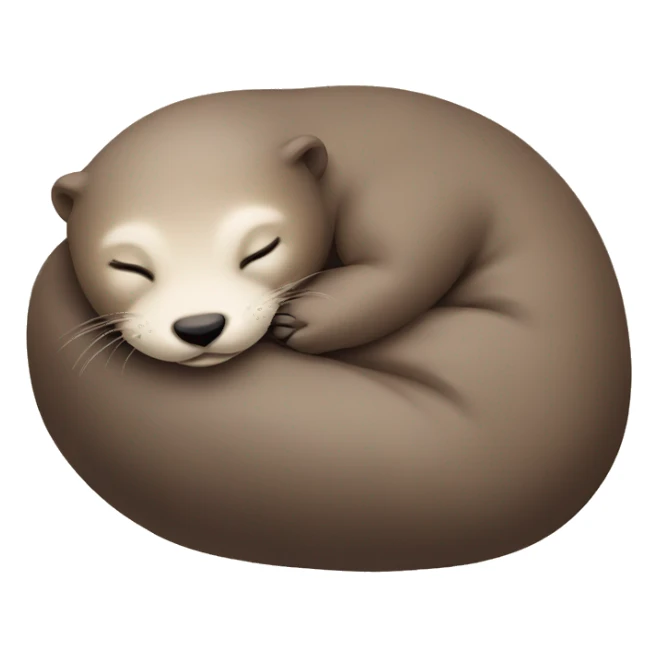 a cute otter sleeping sticker