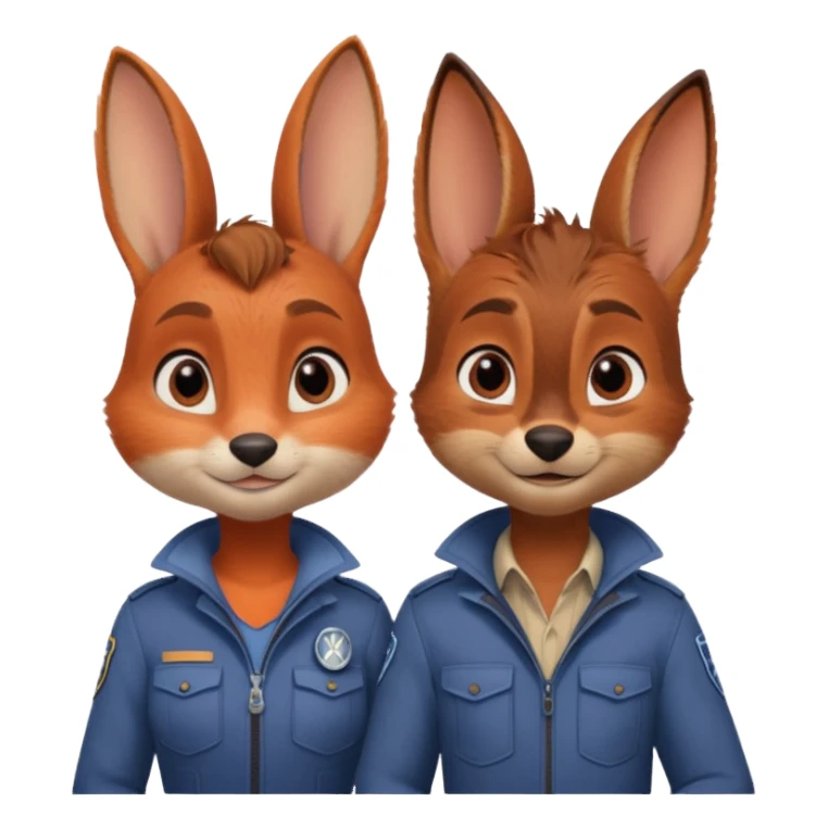 Judy hoopps and nick wilde human  sticker