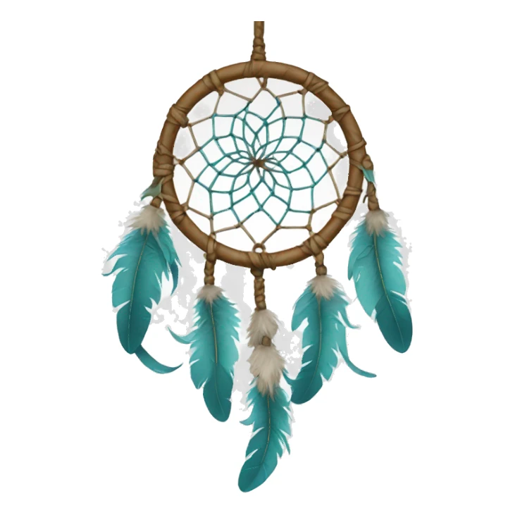 a hanging dreamcatcher with white background sticker