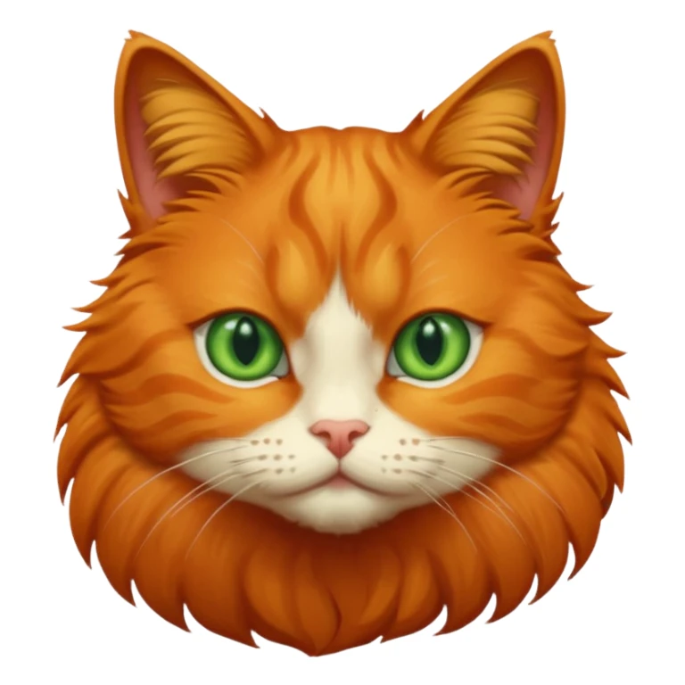 orange cat with no right eye  sticker