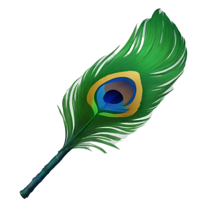 peacock feather with flute sticker