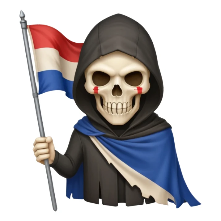 Faucheuse tenant un drapeau français  sticker